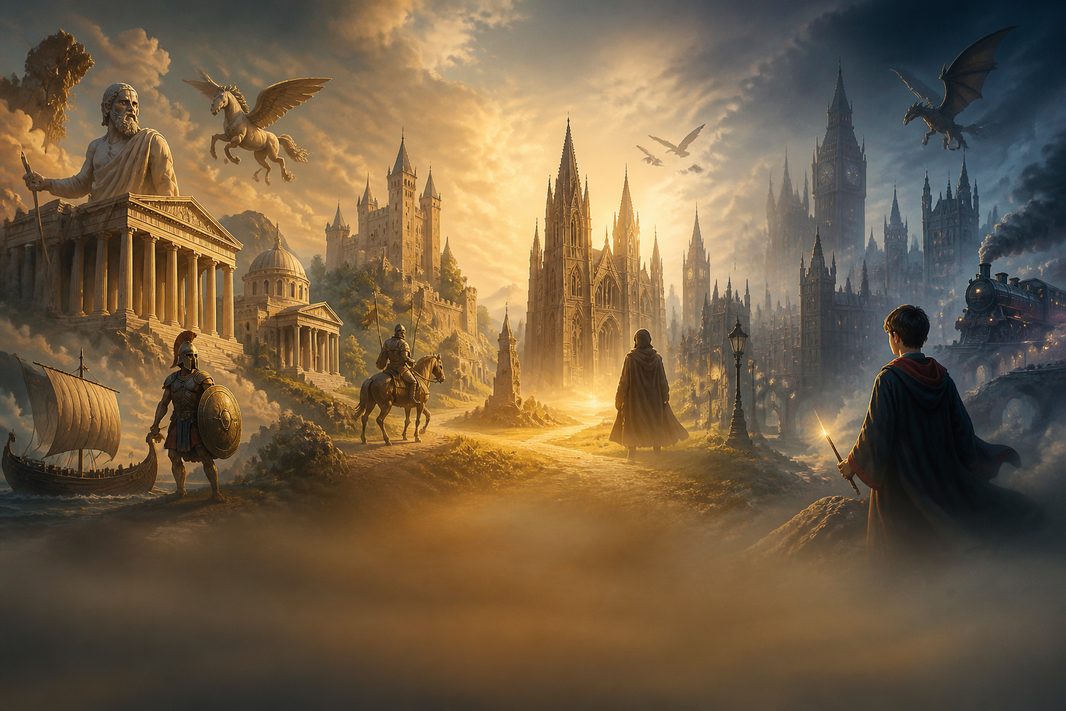 Cover artwork for The Evolution of Fantasy Literature: From Mythology to Harry Potter