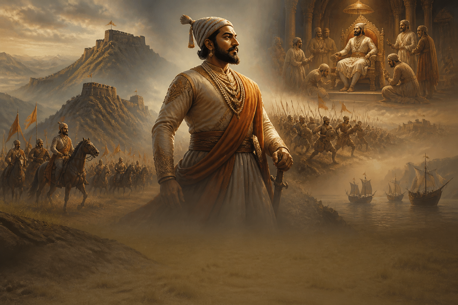 Cover artwork for Chhatrapati Shivaji Maharaj: Life and Legacy of the Maratha Founder